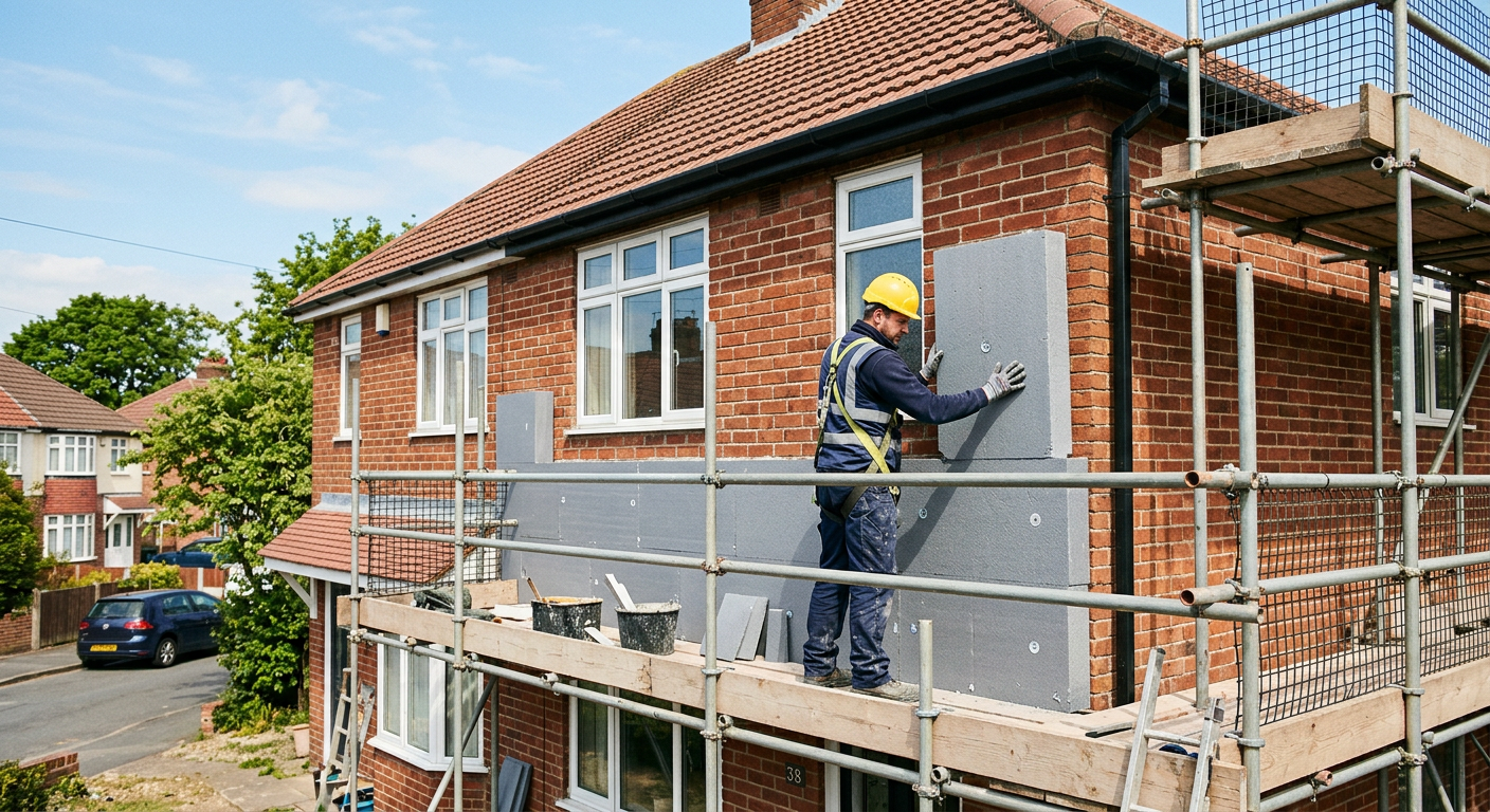 Wall insulation installation